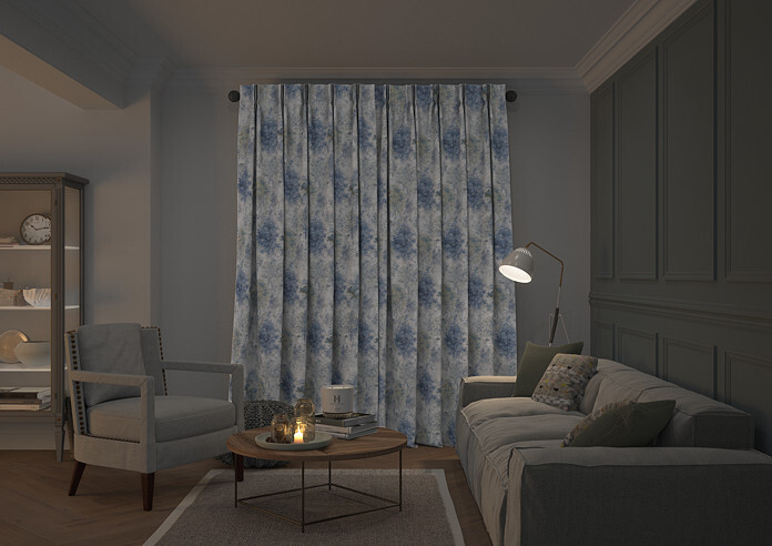 Woodland, Saxon Blue - Made to Measure Curtains - Image 7